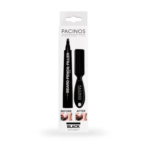 Marker contur barba + Perie fade Pacinos Negru