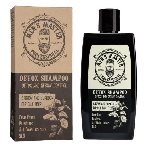 Men's Master - Sampon pentru par Professional Detox Shampoo Active Carbon and Burdock 260ml