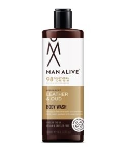 Man Alive - Gel de dus Black Leather & Oud 500ml