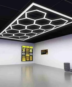 Alternative view of HoneyComb 14 Hexagoane Luminoase LED cu Rama 650W 4830 X 2430mm