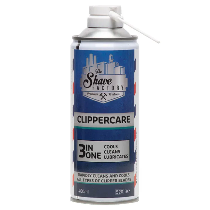 Spray 3 in 1 pentru masini de tuns The Shave Factory Clippercare 400ml