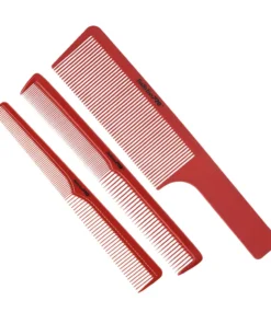 Set 3 piepteni pentru frizerie BaBylissPro – Rosu