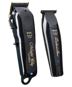 Set Barber Combo Wahl Mașină De Tuns Profesională Magic Clip Cordless + Mașină De Contur Detailer Li Negru