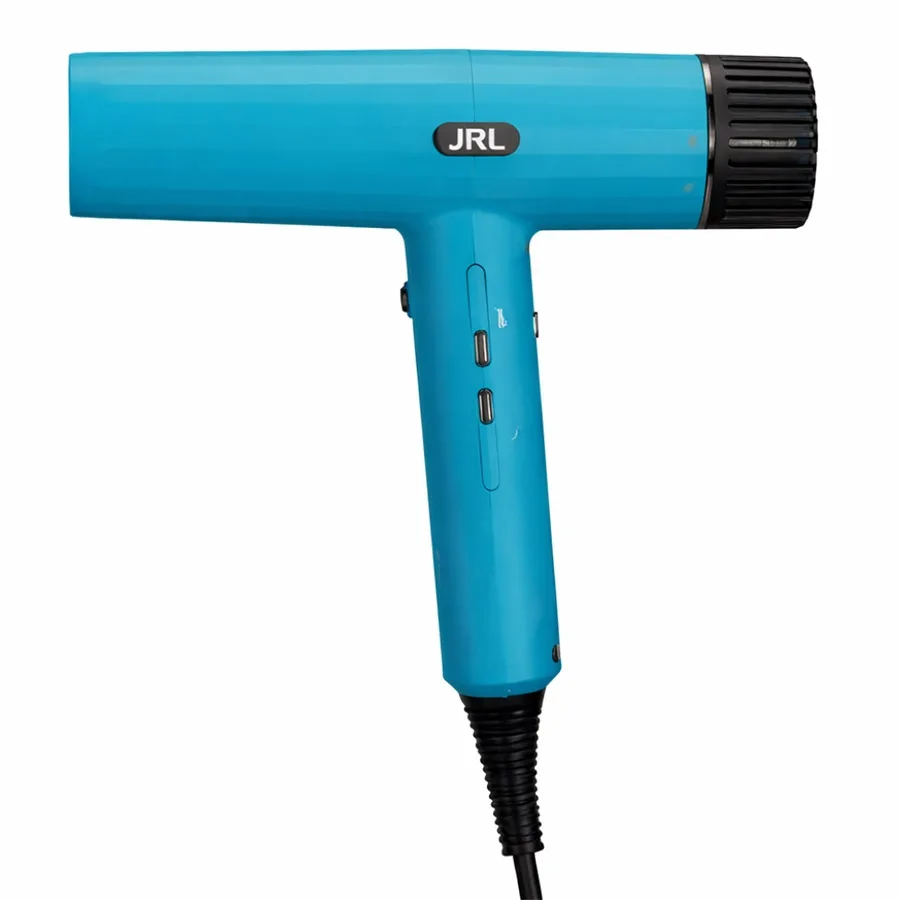 Set Uscator de par JRL Forte Pro Dryer 90.000 RPM Sapphire Blue + 2 Perii pentru par - imagine 2