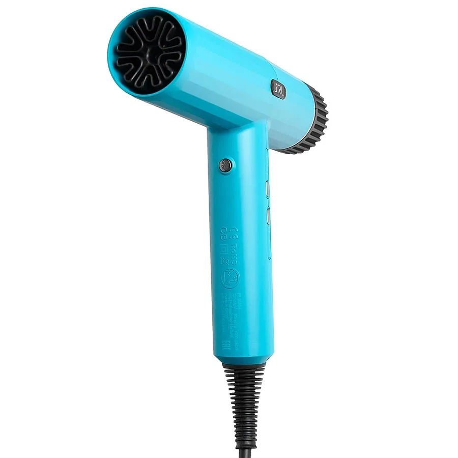 Set Uscator de par JRL Forte Pro Dryer 90.000 RPM Sapphire Blue + 2 Perii pentru par - imagine 3