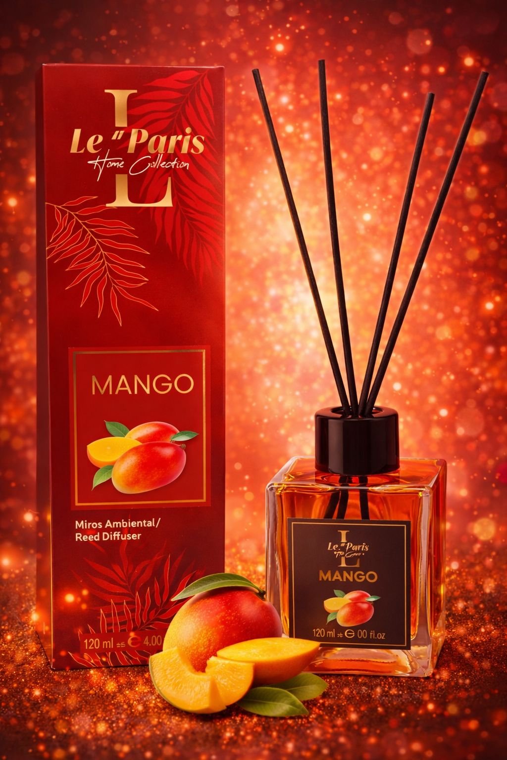 Parfum de cameră Mango – Difuzor aromatic premium Le Paris Home Collection 120ml